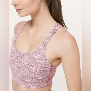 Lululemon Energy Bra Arrow Jacquard Antique Bark Copper Coil Sports Bra Size 6